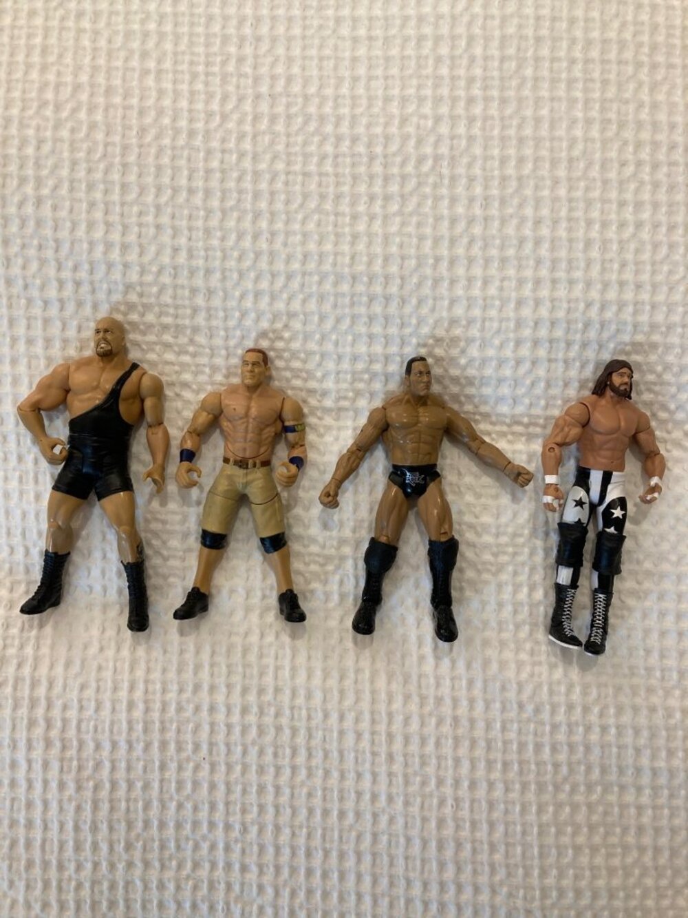 WWE Mattel Action Figure Lot of 4 The Rock John Cena Big Show AJ Styles